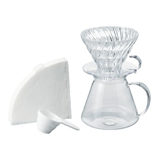 HARIO日本耐热玻璃分享壶滴滤式手冲咖啡套装咖啡器具滤纸过滤杯