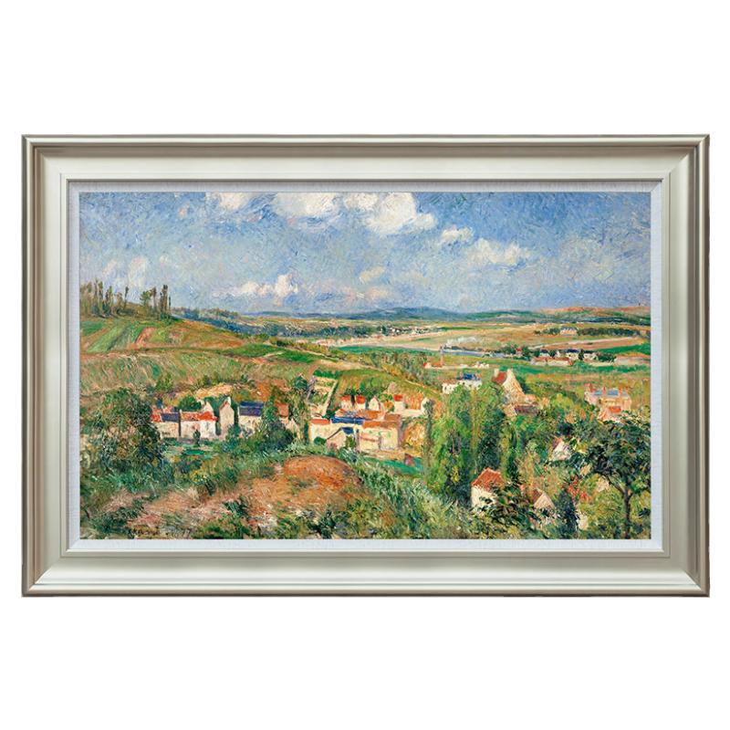 风色毕沙罗村庄美式客厅风景油画