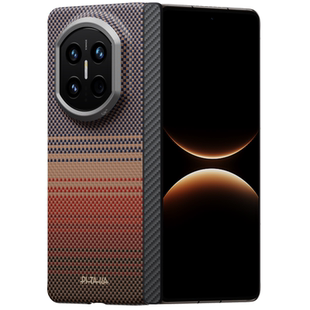 PITAKA适用HUAWEI华为Matex7超薄凯夫拉手机壳X7典藏版新款日落月升磁吸magsafe保护套碳纤维纹高级感编织壳
