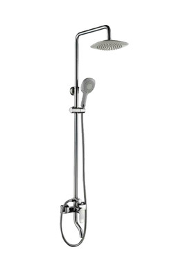 上海外冈黑色奢华淋浴器花洒套装明装升降调节增压大喷头新品1912