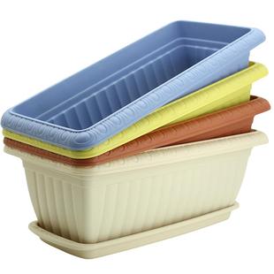 爱丽思花盆塑料长方形栏杆悬壁挂阳台种植花种菜铁艺花架树脂花盆