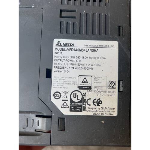 议价台达MS300变频器VFD7A5MS21ANSHA和VFD9维修