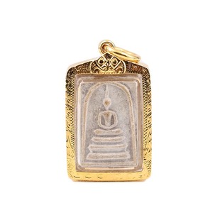 泰国特色正品佛牌龙婆培2510年一喷小模 厚金壳萨马空鉴定卡真品