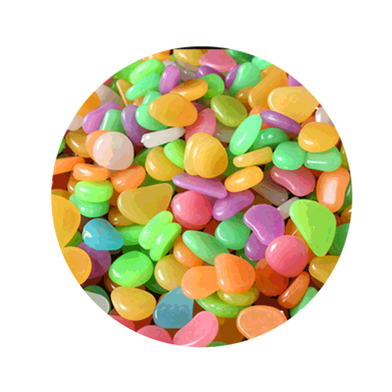 夜光石鱼缸装饰水族箱装饰造景石头布景荧光石乌龟缸底砂摆件