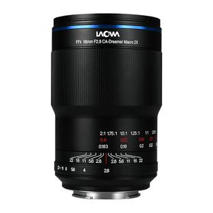 老蛙58mm F2.8全画幅微距镜头 二倍放大 复消色差 昆虫花卉牙齿