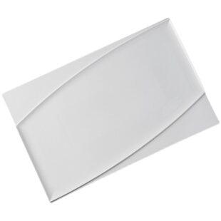 农家乐长方形陶瓷热菜盘炒菜盘平盘中式特色盘异形丝路宽边展示盘