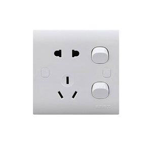 松本开关C3/10UC2二开二三插带双开关二三极插座单控二位10A5孔