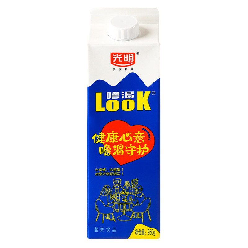 新日期光明LOOK原味950ml酸奶