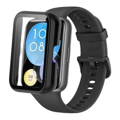 适用华为fit4/3/2保护壳watch FIT2手表保护套钢化壳膜一体华为Fit3智能运动手环pc硬壳防摔防刮钢化膜壳男女