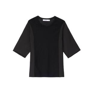 【新品】ZUCZUG 素然 26夏女士简约通勤气质真丝拼接针织套头衫