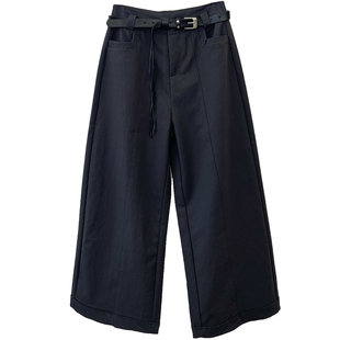 清仓特价抗皱松弛感宽松直筒休闲裤女秋季裤子显瘦垂感宽边阔腿裤