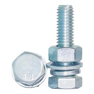 4.8级镀锌外六角螺栓螺丝螺母套装大全加长6M8M10M12M14M16M18M20