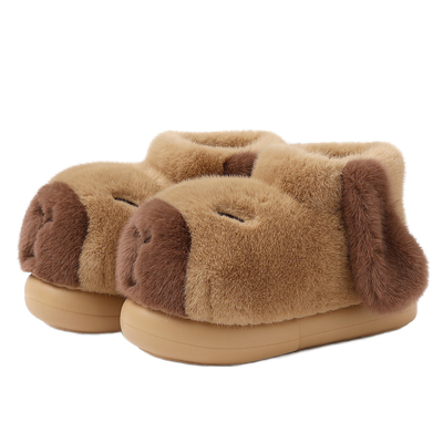 卡皮巴拉儿童棉拖鞋男童包跟保暖