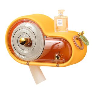 纸巾盒蜗牛创意免打孔壁挂式抽纸盒卫生巾带挂钩架洗脸巾收纳盒子