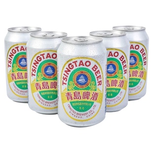 青岛啤酒出口香港白罐330mlX12/24罐高酒精度山东青岛特产老青岛
