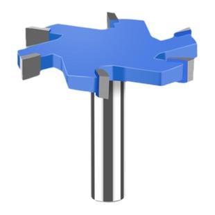 木工铣刀6刃T型刀红木六齿大T型刀带柄槽刀加长柄 厚4-10mm