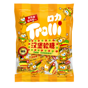 口力Trolli汉堡橡皮糖经典软糖糖果网红爆款零食Q弹水果味多彩糖