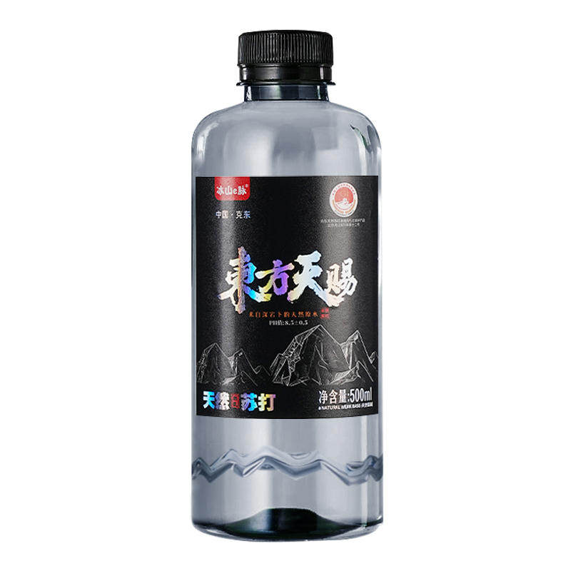 东方天赐克东天然苏打水无氯无添加弱碱天然原水500ml12瓶多规格