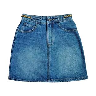 CE 塞林同款牛仔半裙女2025年夏季新款高腰显瘦宽松a字阔腿裙短裙