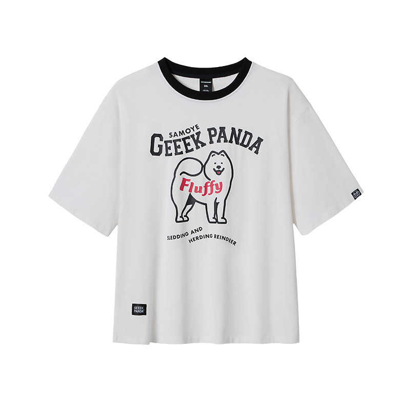 GEEEKPANDA印花短袖T恤休闲大码
