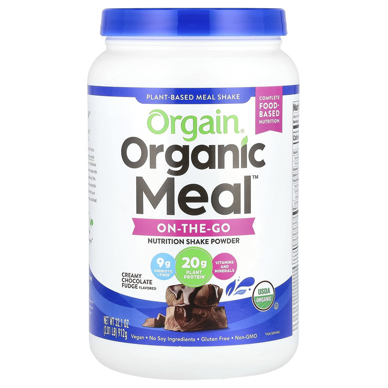 Orgain,有机膳食™,便携,营养植物基奶昔粉,奶油巧克力软糖
