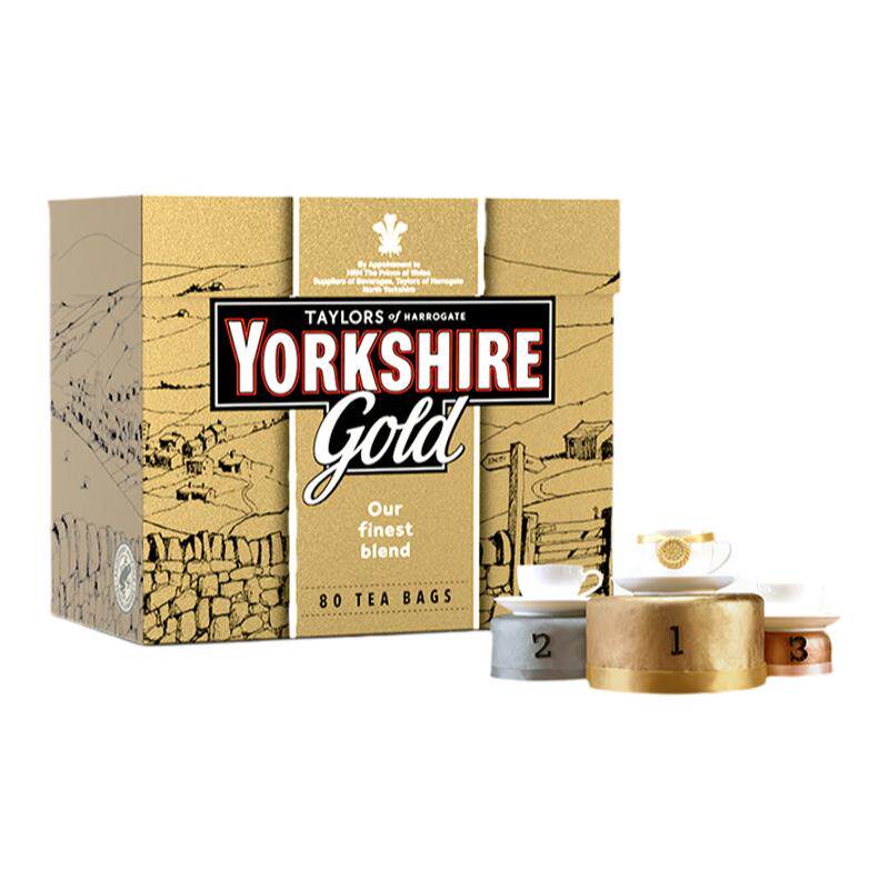 约克夏金牌红茶英国进口茶包YorkshireTeaGold黄金红茶英式奶茶