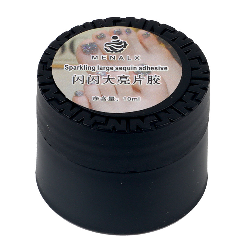 MISIJIE密思颉闪闪大亮片甲油胶6色套装金银镭射人鱼姬蓝色美甲