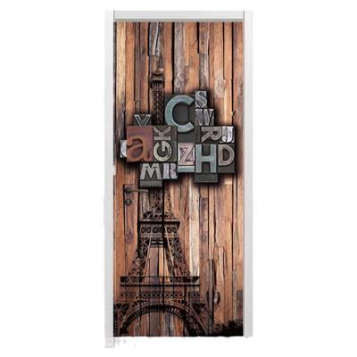 复古门贴纸木门翻新自粘玻璃门衣柜木门加厚定制卧室创意防水门贴