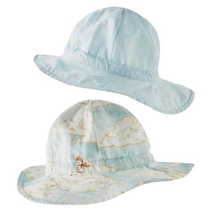 Oak Family 婴儿遮阳帽儿童春秋全棉纱布防晒帽宝宝帽子渔夫帽