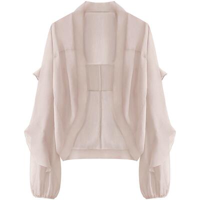 灵动荷叶蝙蝠袖遮阳衫