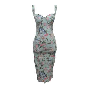 韩国代购夏低胸裹胸吊带裙碎花紧身高端连衣裙女成人小个子xs性感