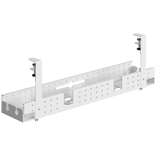 桌下理线器免打孔电源线收纳盒办公桌底走线槽路由器插排绕线神器