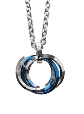 抖音男士钛钢戒指两用挂件吊坠