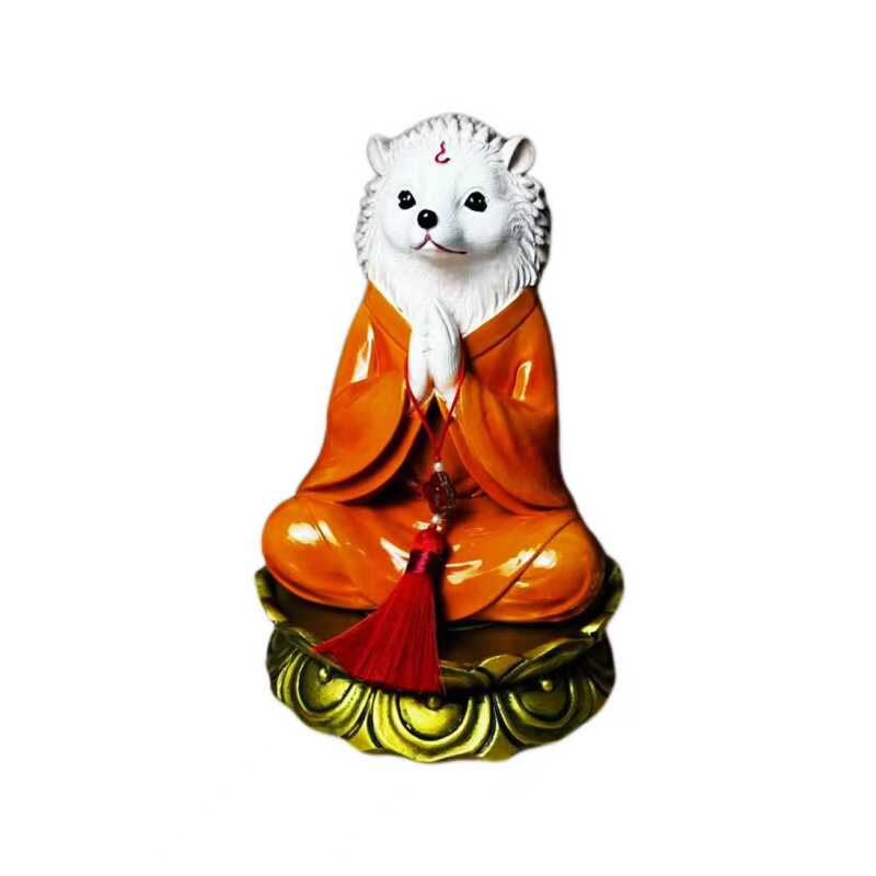 刺猬真身佛堂口像体摆件