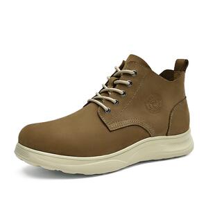 MELLEN名郎男鞋马丁靴新款工装靴男真皮英伦风中高帮皮靴耐磨防滑