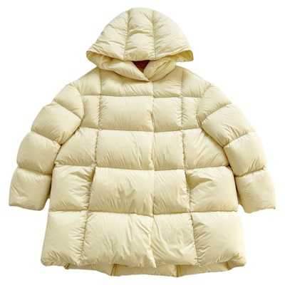 泡芙加厚保暖鹅绒中长款羽绒服女
