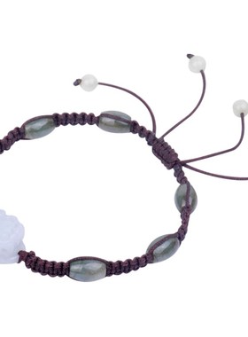 翡翠圆润玉石情侣貔貅手链