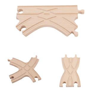 特殊轨兼容宜家HAPE米兔brio木质轨道木制磁性小火车儿童益智玩具