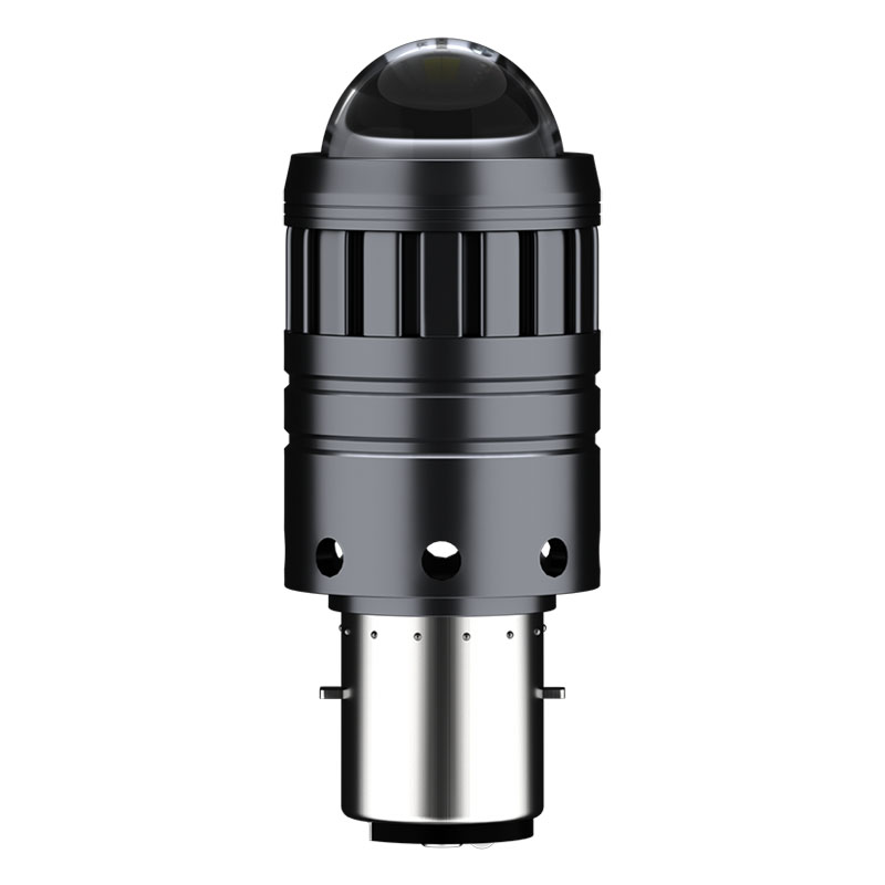 电动摩托车透镜射灯超亮白光 改装内置12V60V强光LED大灯泡远近光