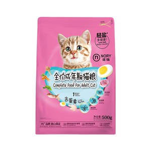 诺瑞 全价成年期猫粮500g 蛋黄营养增肥发腮高蛋白美毛亮肤主粮