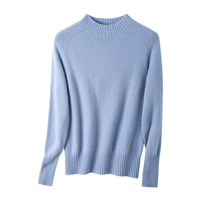 温柔风半高领纯羊毛衫