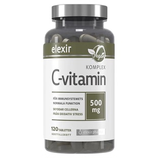 28.6现货瑞典Elexir维生素C针叶樱桃VC成人儿童免疫力维c片矿物质