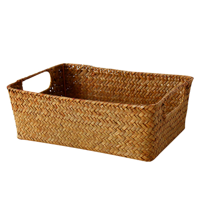 手工编织海草民宿酒店整理收纳筐