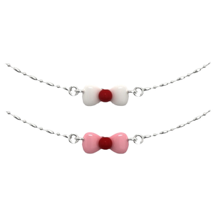 TOGGLER 小小世界系列 冷珐琅蝴蝶结镀金可调节项链秋冬送礼礼物