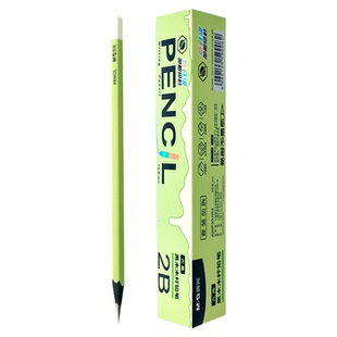【加粗粗芯15支】晨光黑木铅笔3.5mm铅芯六角小绿杆幼儿园初学者儿童小学生一二年级专用hb安全2B无毒
