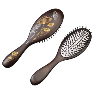 檀木气垫梳按摩梳子女家用蓬松梳静电气囊梳头皮经络疏通神器防