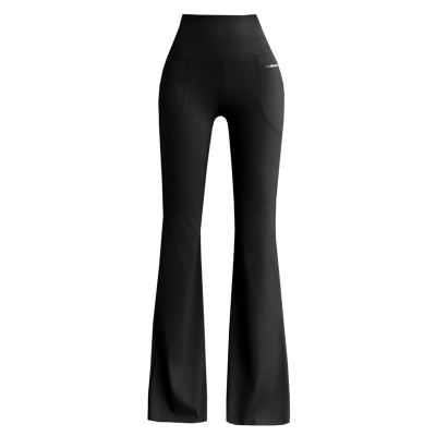 双口袋微喇叭鲨鱼裤女外穿加厚秋冬2025新款高腰大码加绒瑜伽长裤