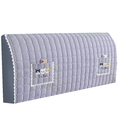 2025新款床头套罩全包防尘罩套加厚绒布床头罩简约床头靠背可拆洗