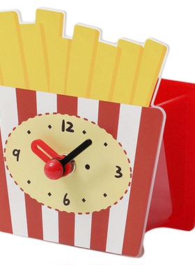 ins风薯条创意桌面时钟摆件