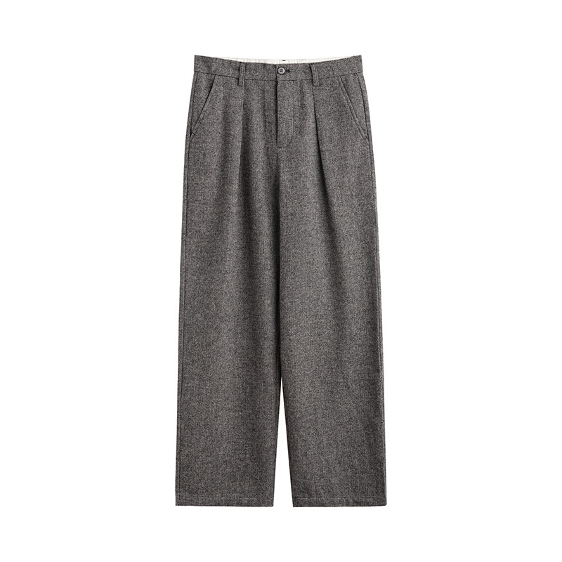 ELI【曼城胶片】中古风90s羊毛混纺半里衬西裤